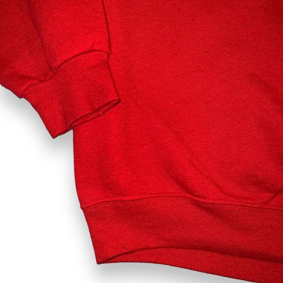 Fruit of the Loom Unisex Sweatshirt Basic Solid Red Pullover Long Sleeves Medium - Picture 3 of 5